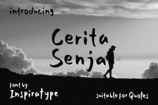 Discover Cerita Senja: A Handwritten Display Font for Creative Projects