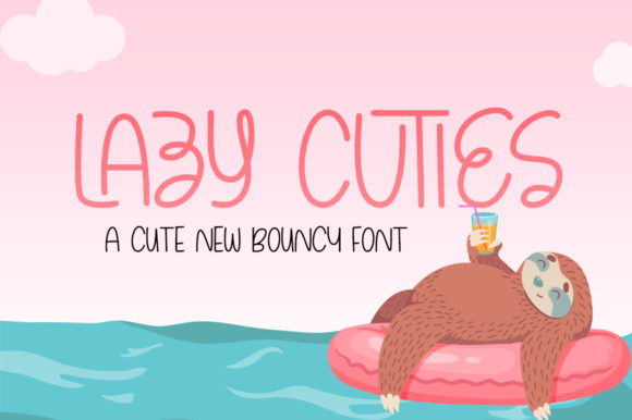 Lazy Cuties: A Whimsical Display Font for Creative Web Design